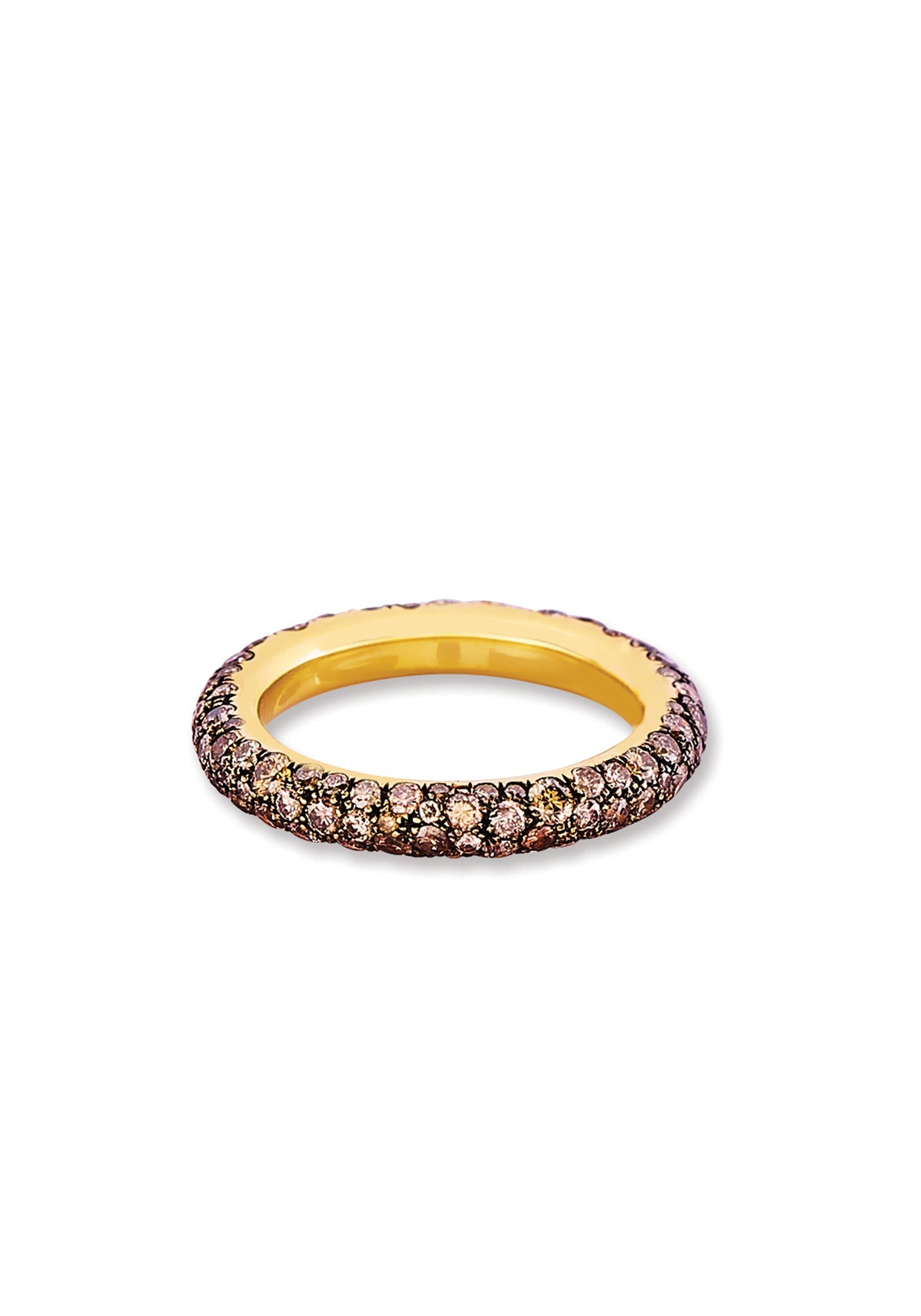 Party Ring with Multi - Champagne Diamonds